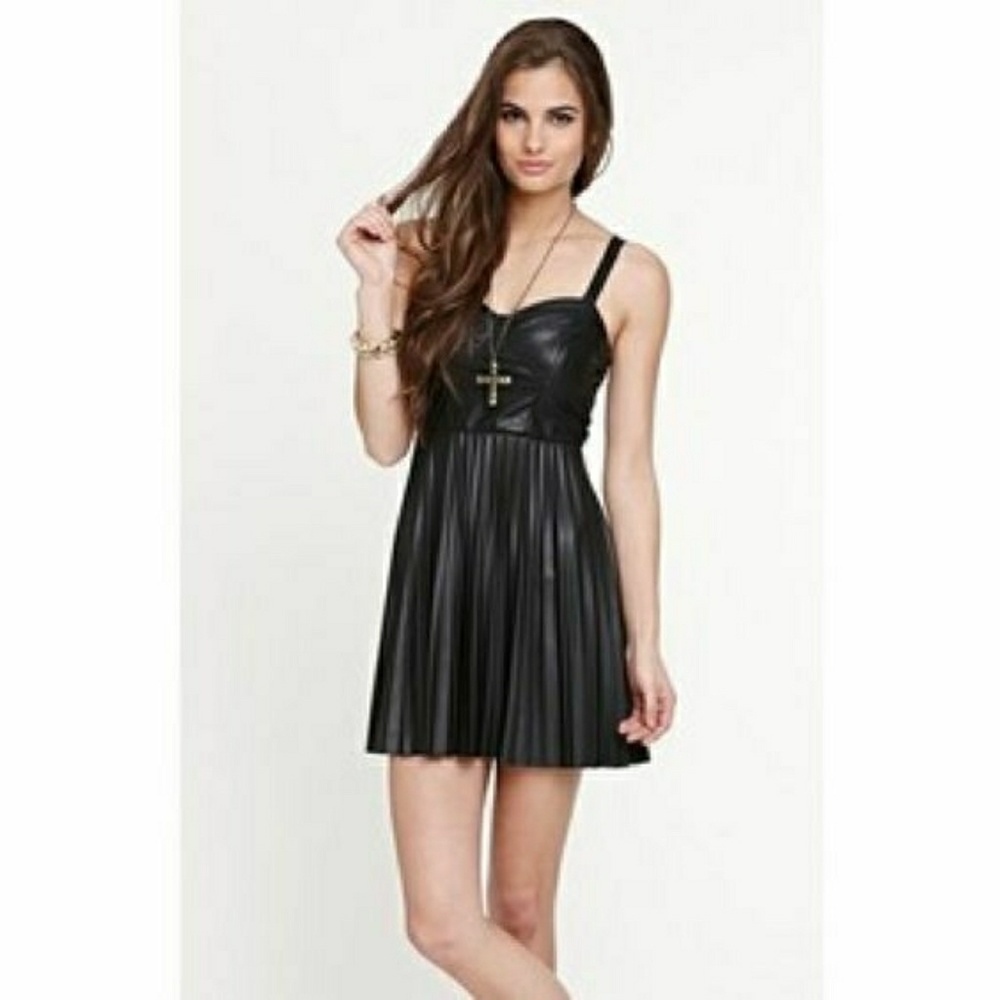 Faux Leather Dress